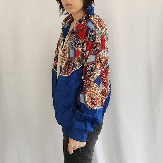 90s Blue and Red Windbreaker