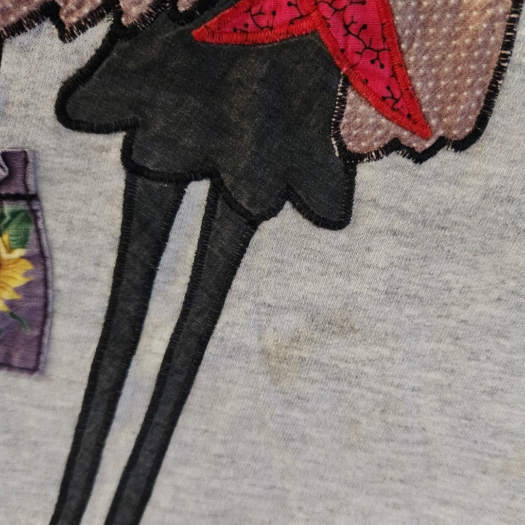 90s Gray Crow Grandmacore Sweatshirt