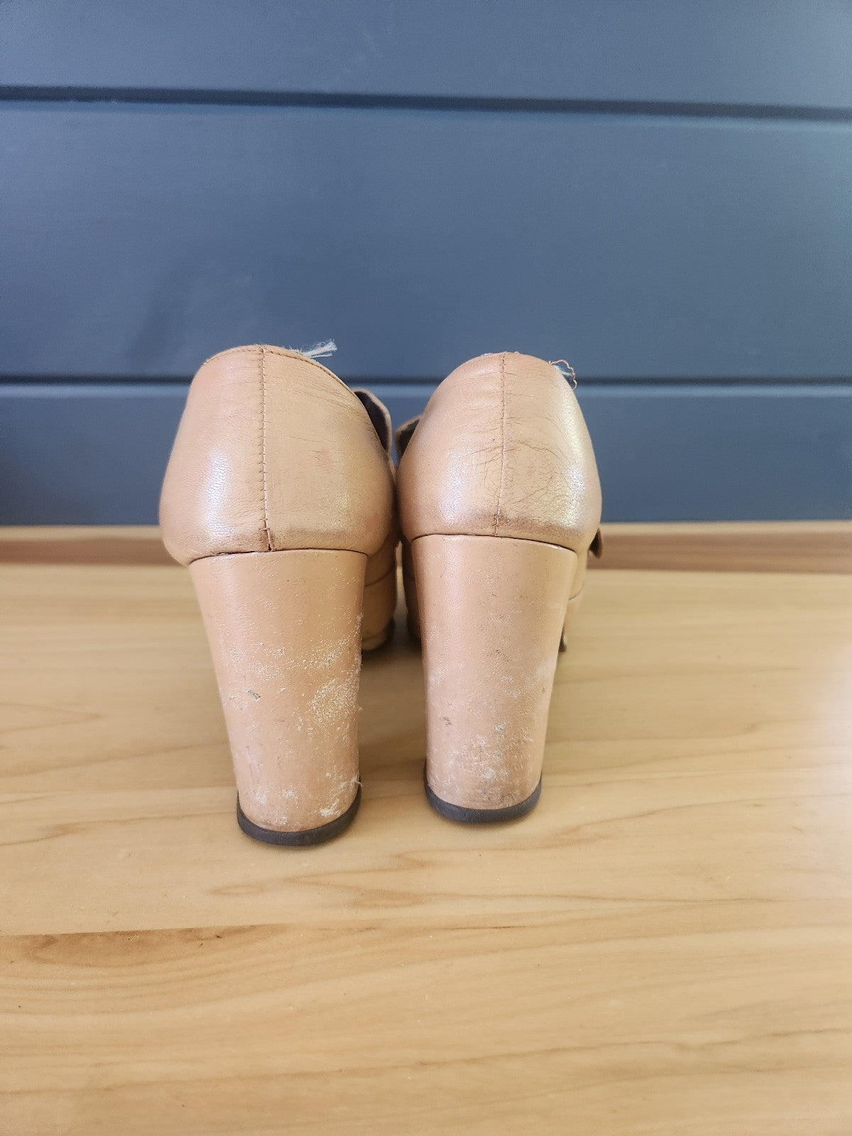 70s Faux Leather Heels