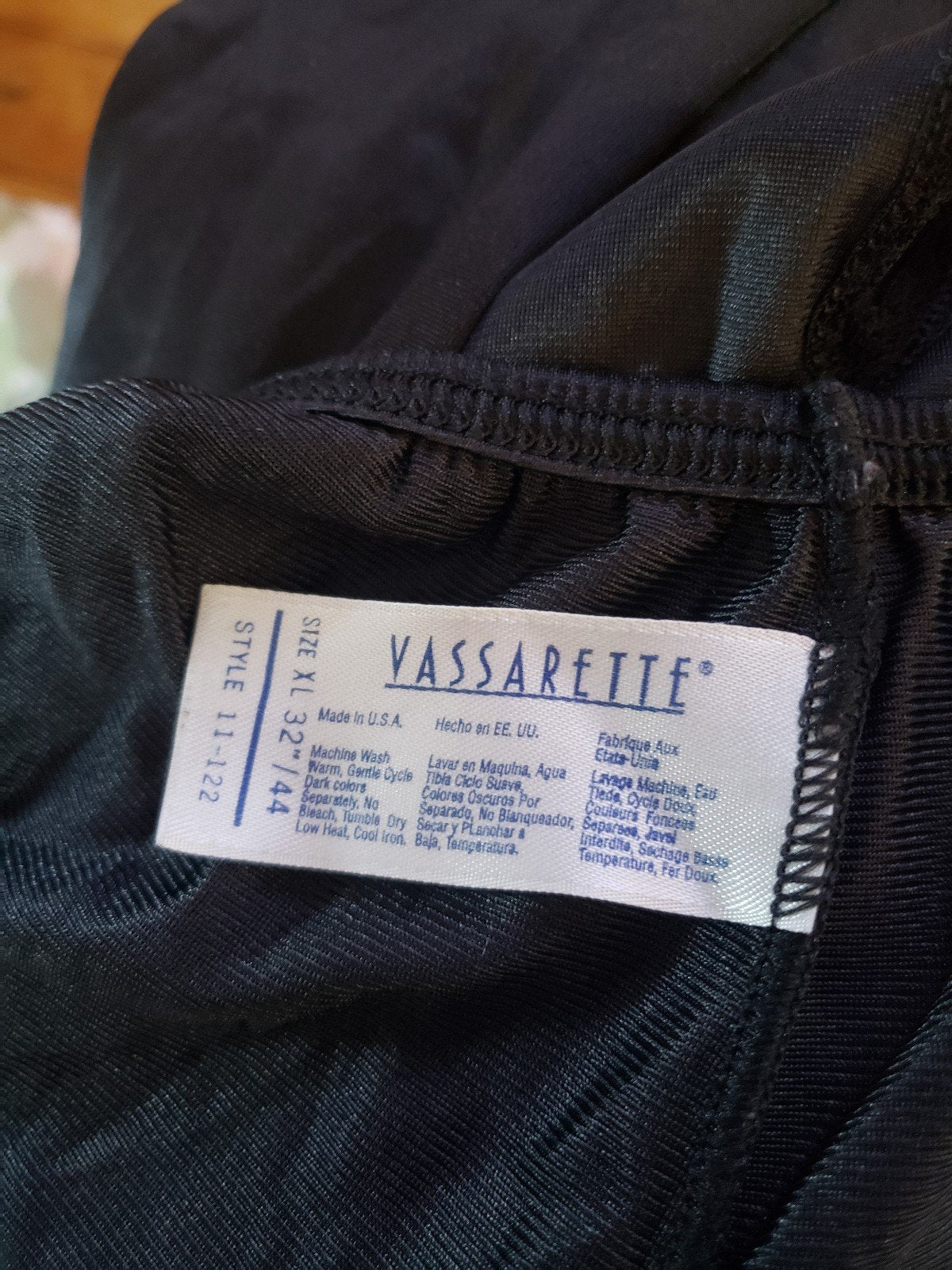 90s Black Nylon Slip Skirt