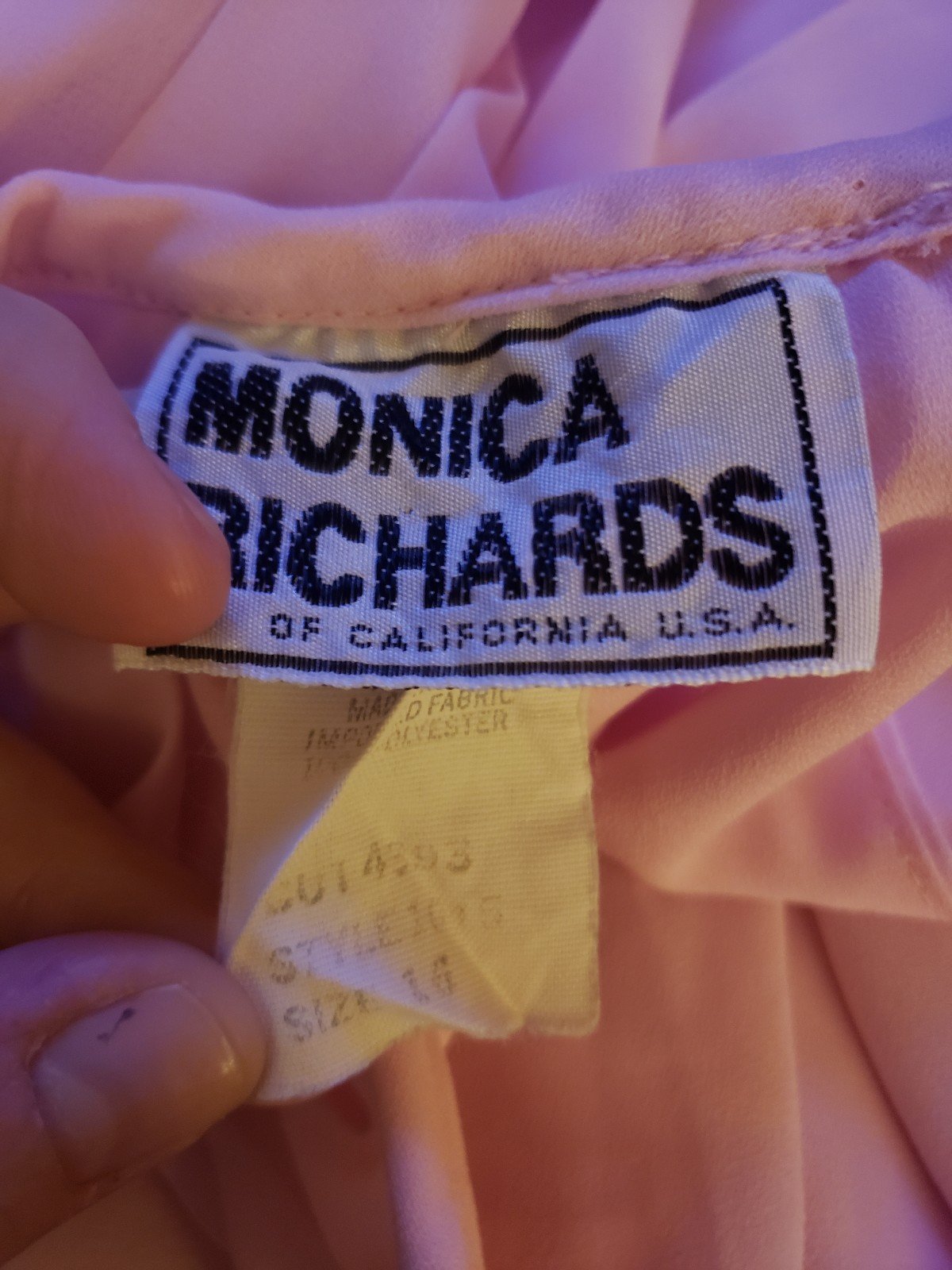 80s Pink Pleated Blouse