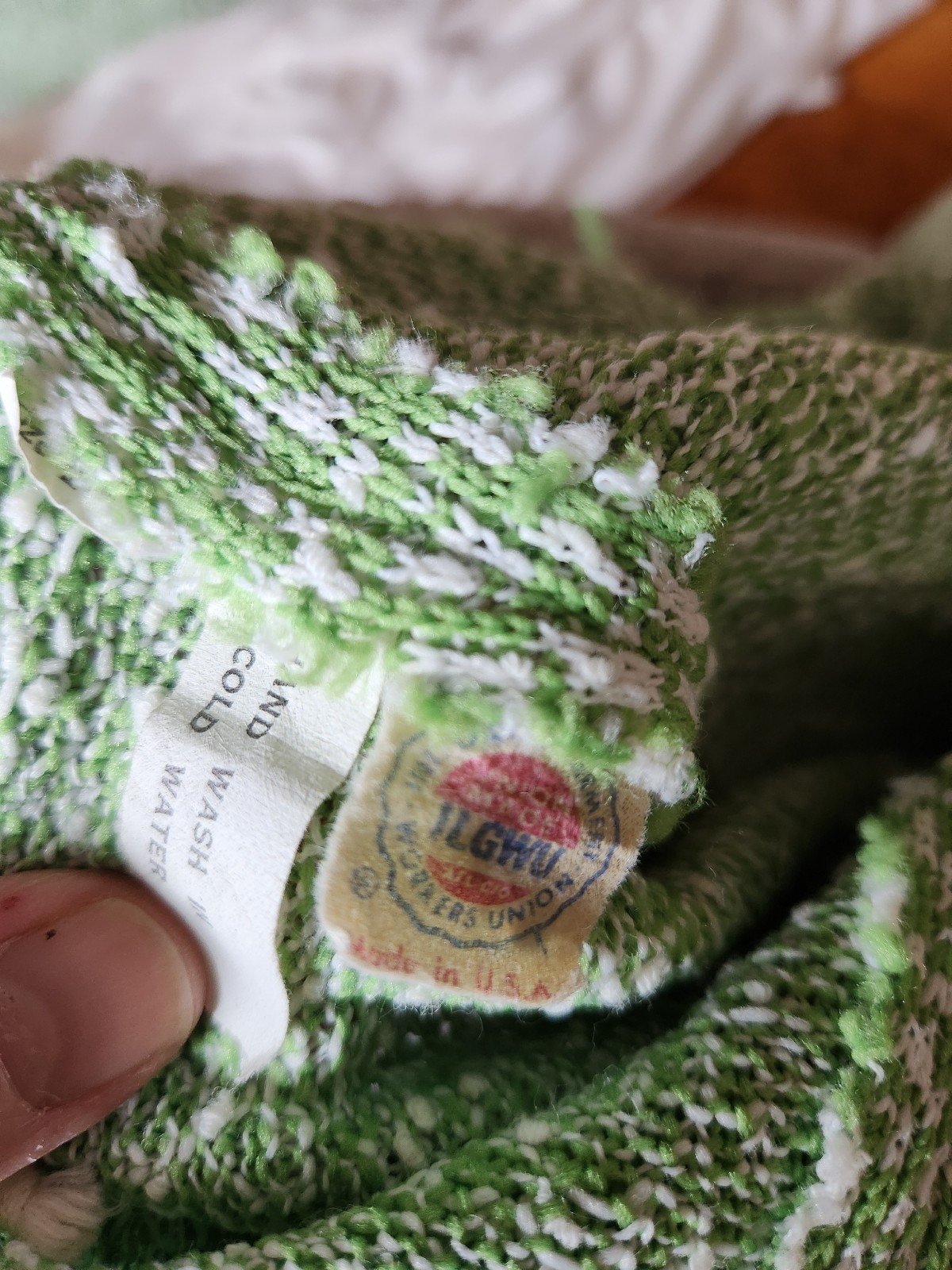 70s Green and White Skirt Set