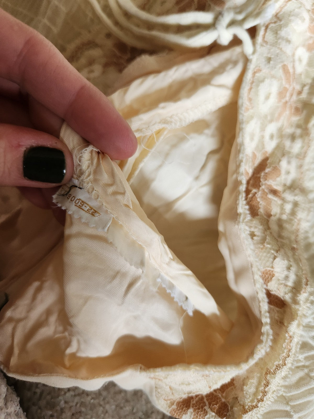 70s Cream Bell Sleeve Prairie Dress