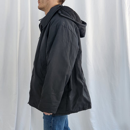 Vintage Gray Insulated Utility Jacket