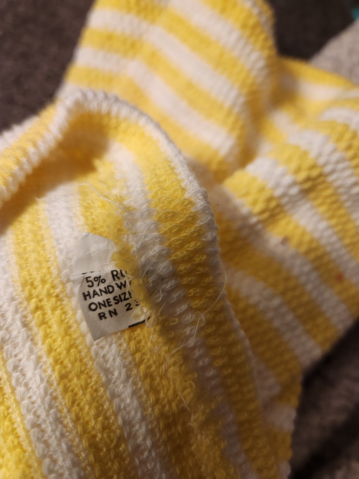 70s Yellow and White Tube Top