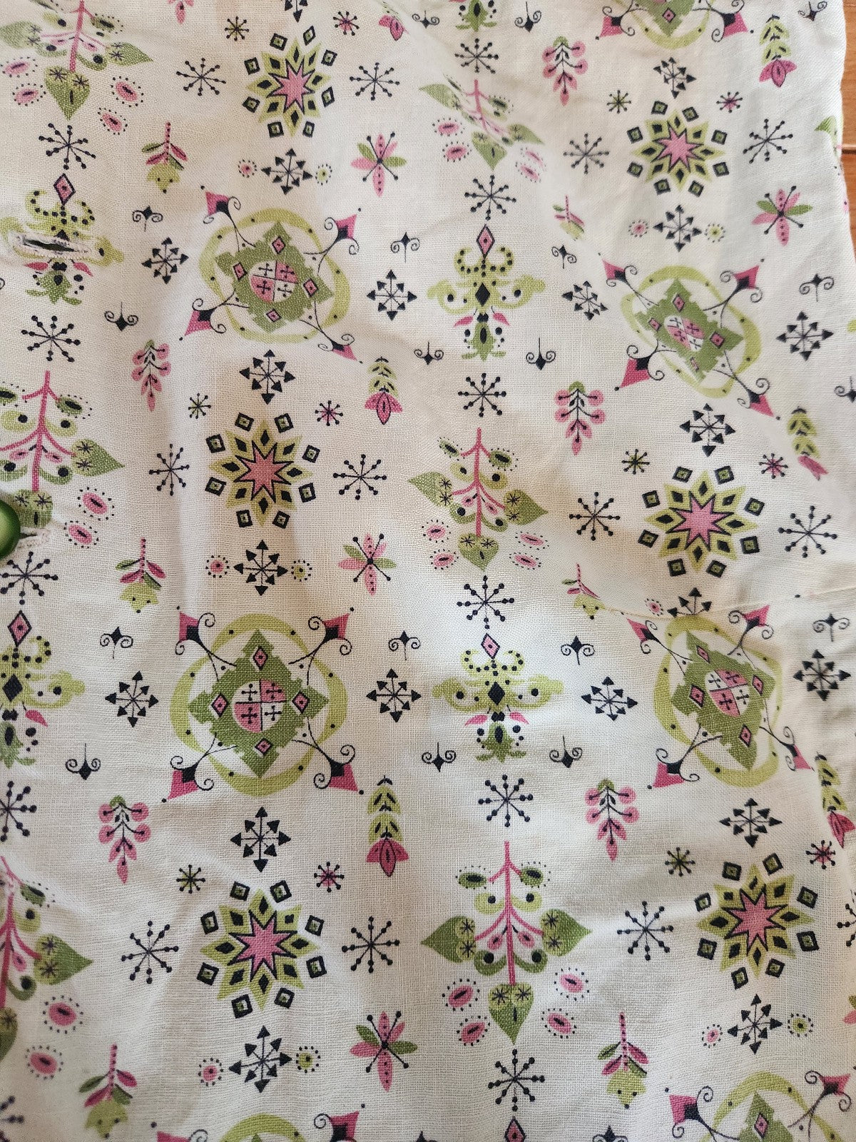 60s Green and Pink Home Made Shift Dress