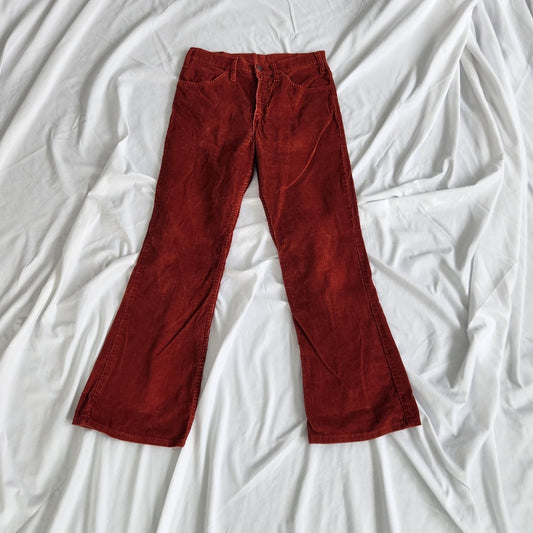 80s Red Corduroy Pants