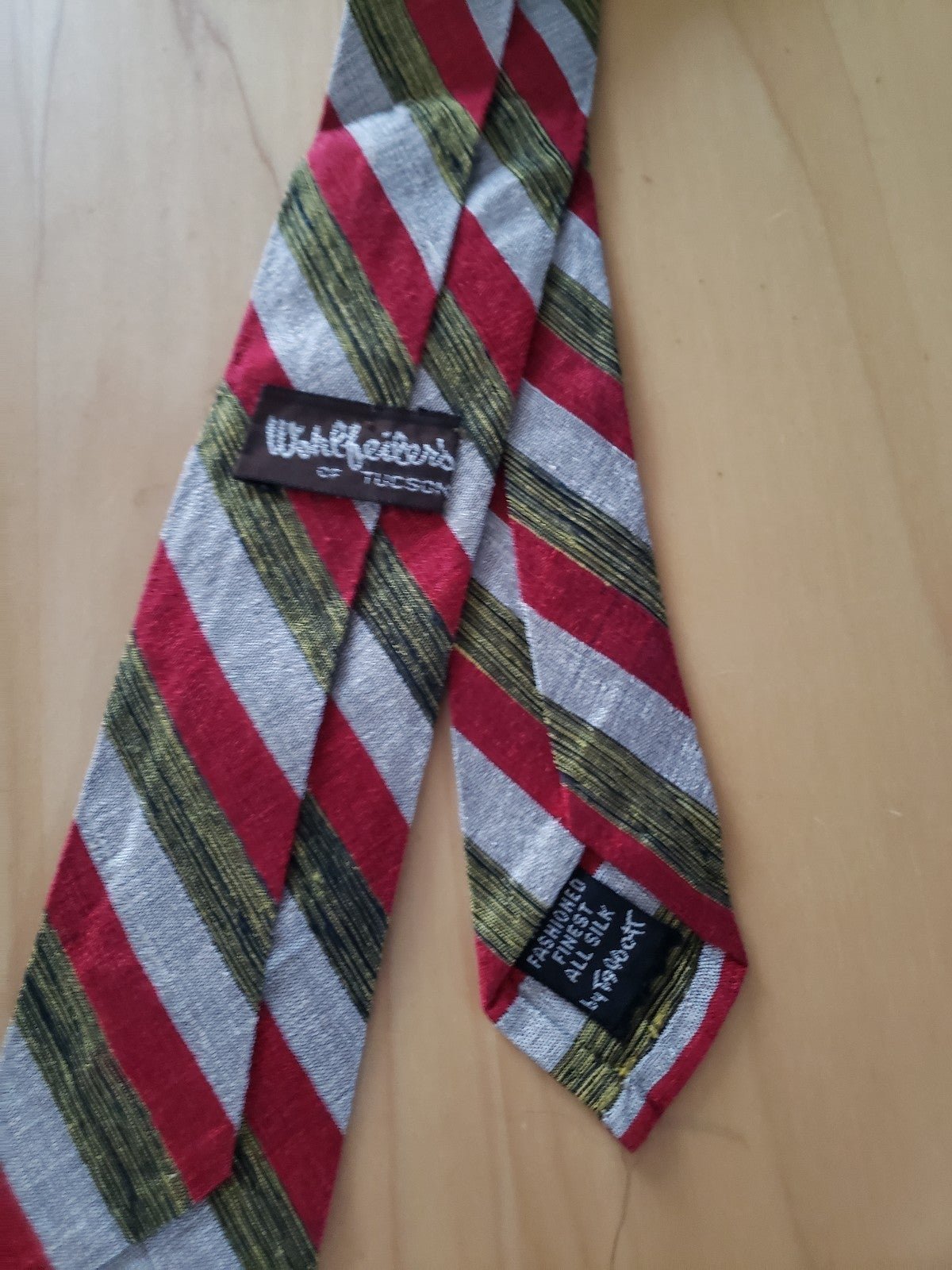Vintage 70s Silk Striped Skinny Tie