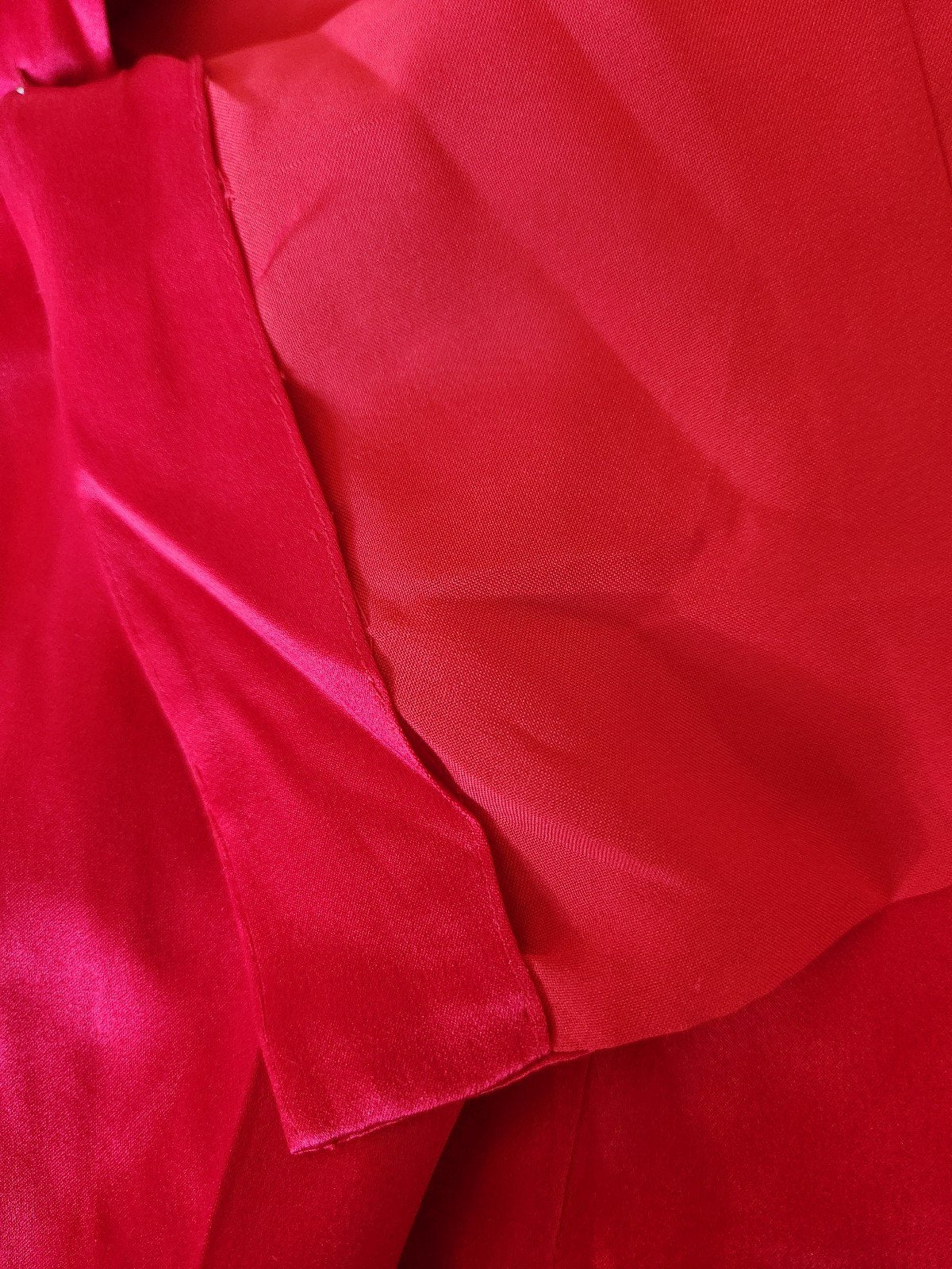 80s Does 40s (or potentially 40s) Red Satin Blouse