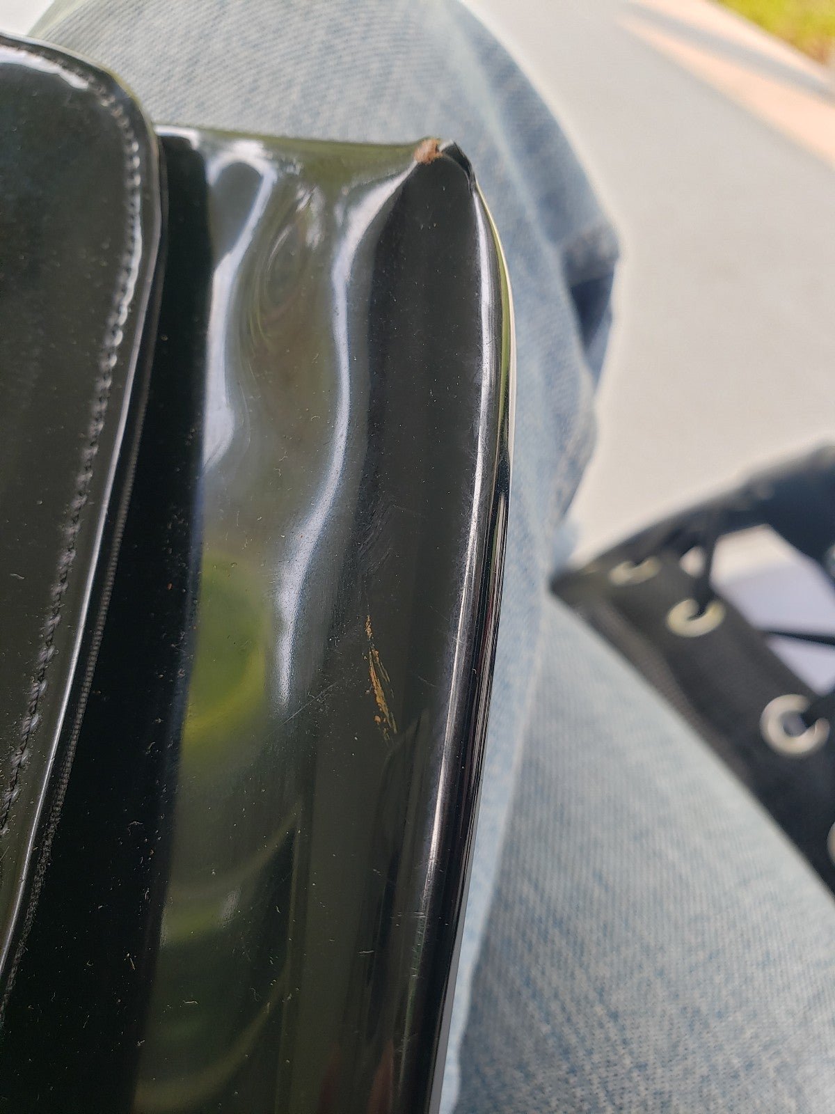 60s Faux Patent Leather Clutch