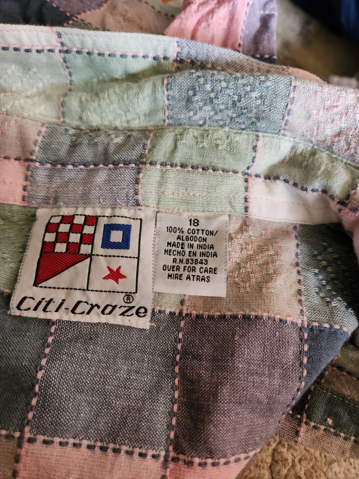 90s Green and Pink Plaid Button Down