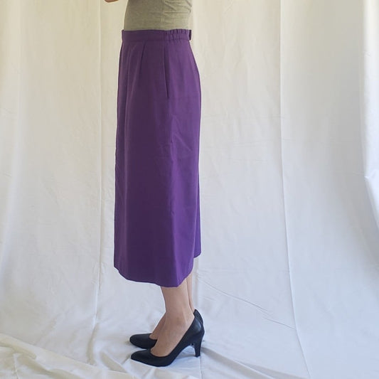 80s Purple A Line Skirt