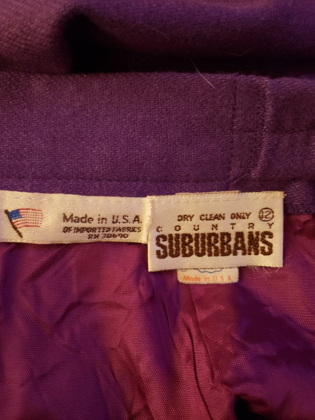 80s Purple A Line Skirt