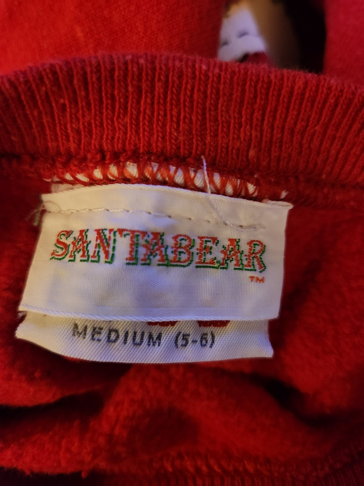 80s/90s Santa Bear Kids Sweatshirt