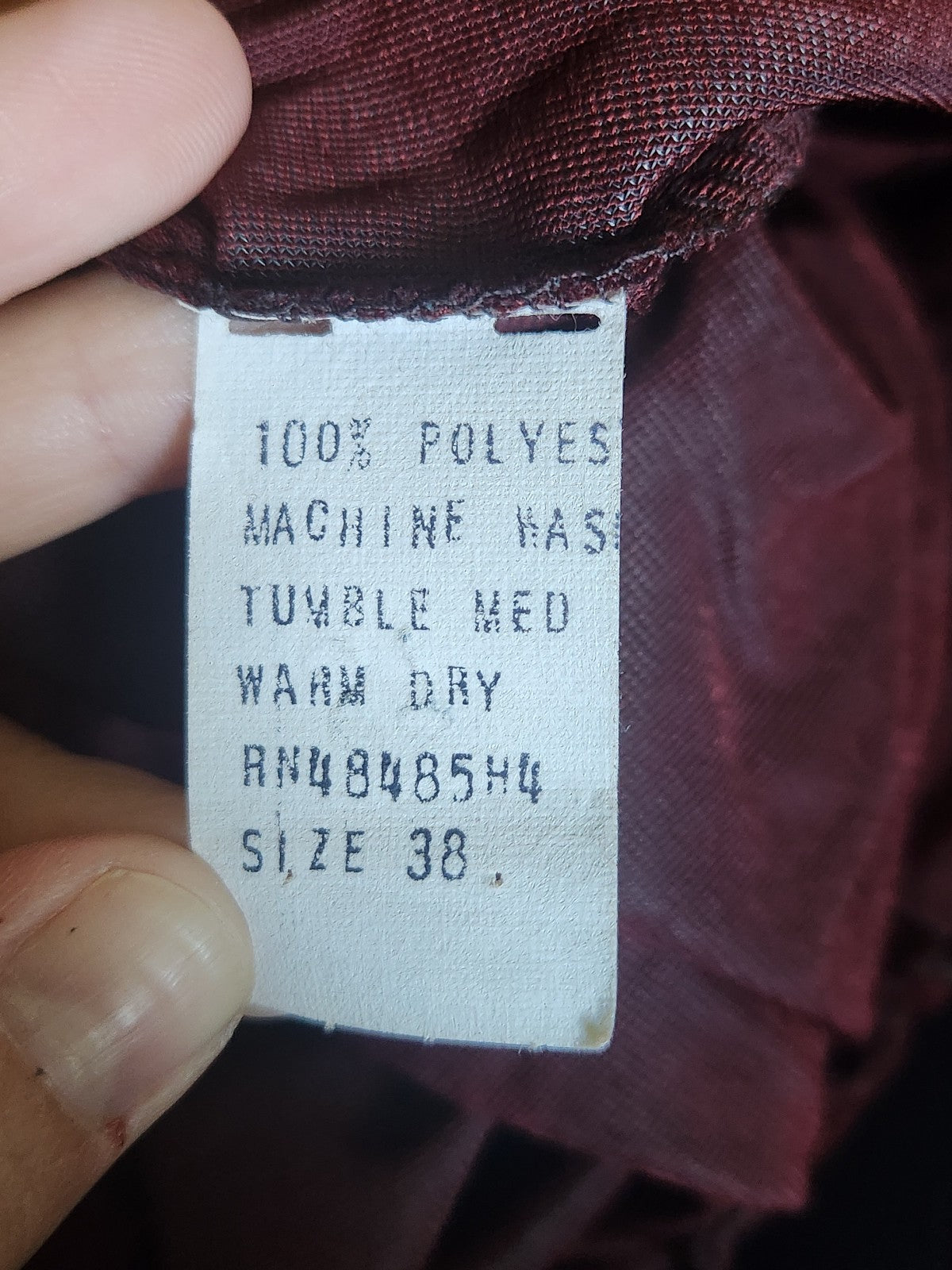 70s Burgundy Midi Skirt