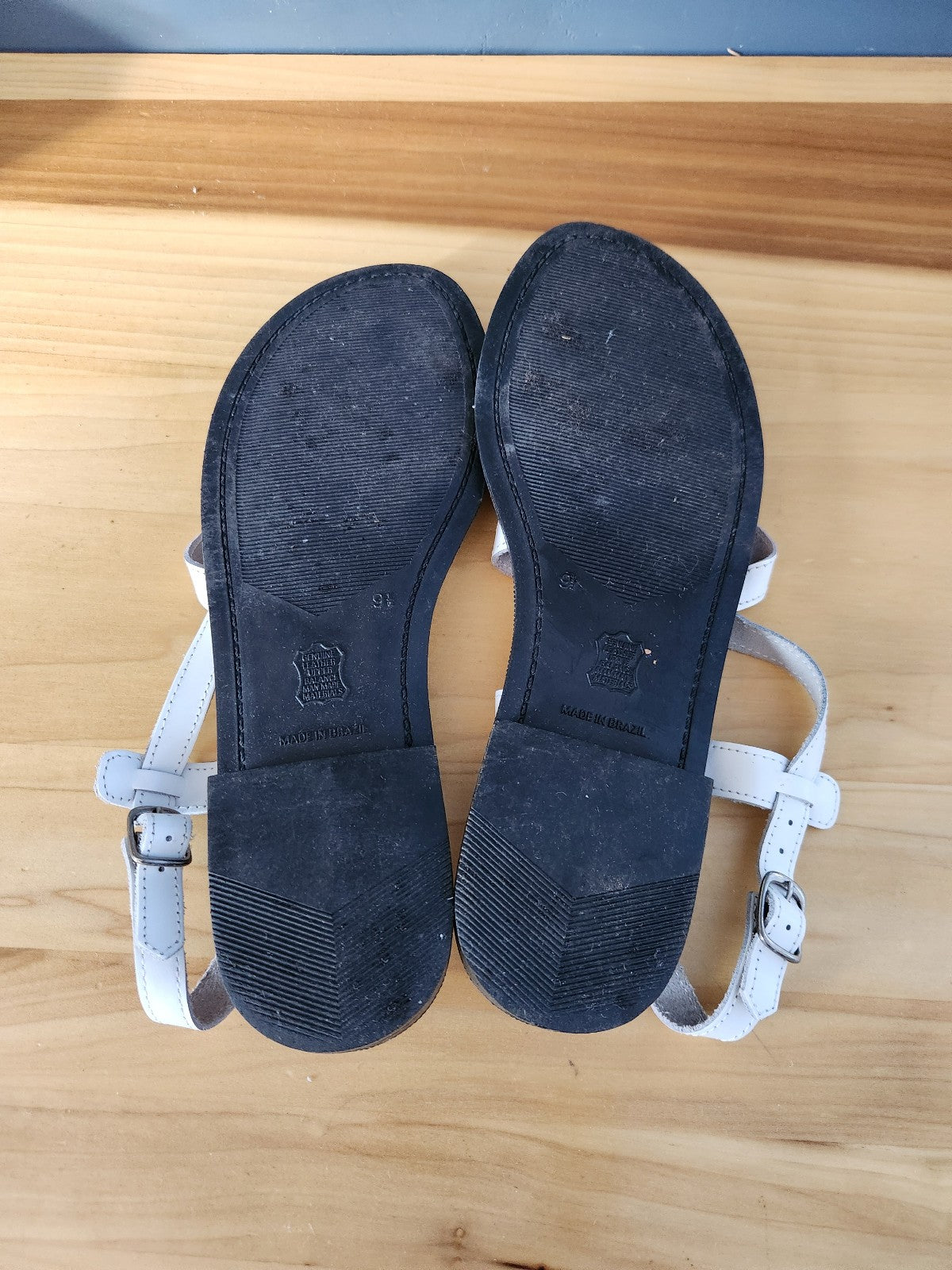 Y2K White Leather Strappy Sandals