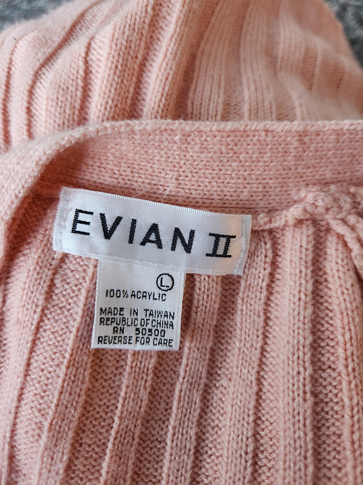 90s Pink Ribbed Cardigan