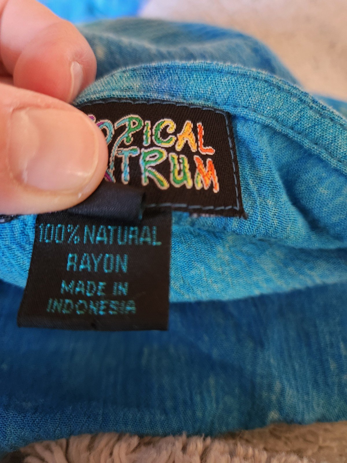 90s Blue Rayon Skirt Set