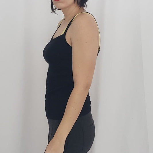 Y2K Sparkly Black Spaghetti Strap Tnk