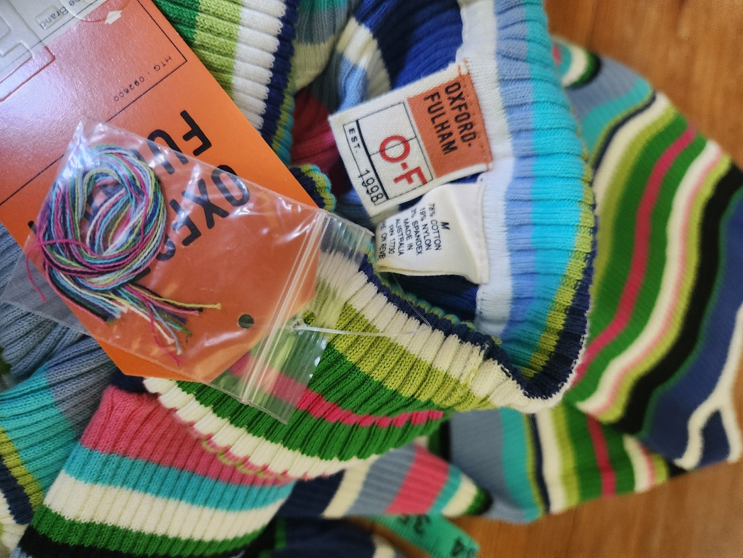 Y2K Deadstock Colorful Striped Turtleneck Sweater