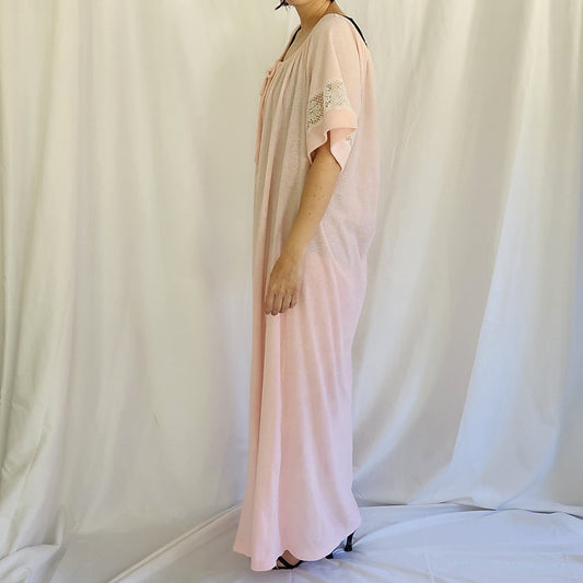 80s Pink Terrycloth Nightgown or Robe
