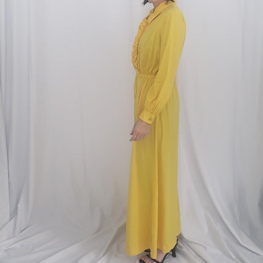 70s Yellow Hostess Dress