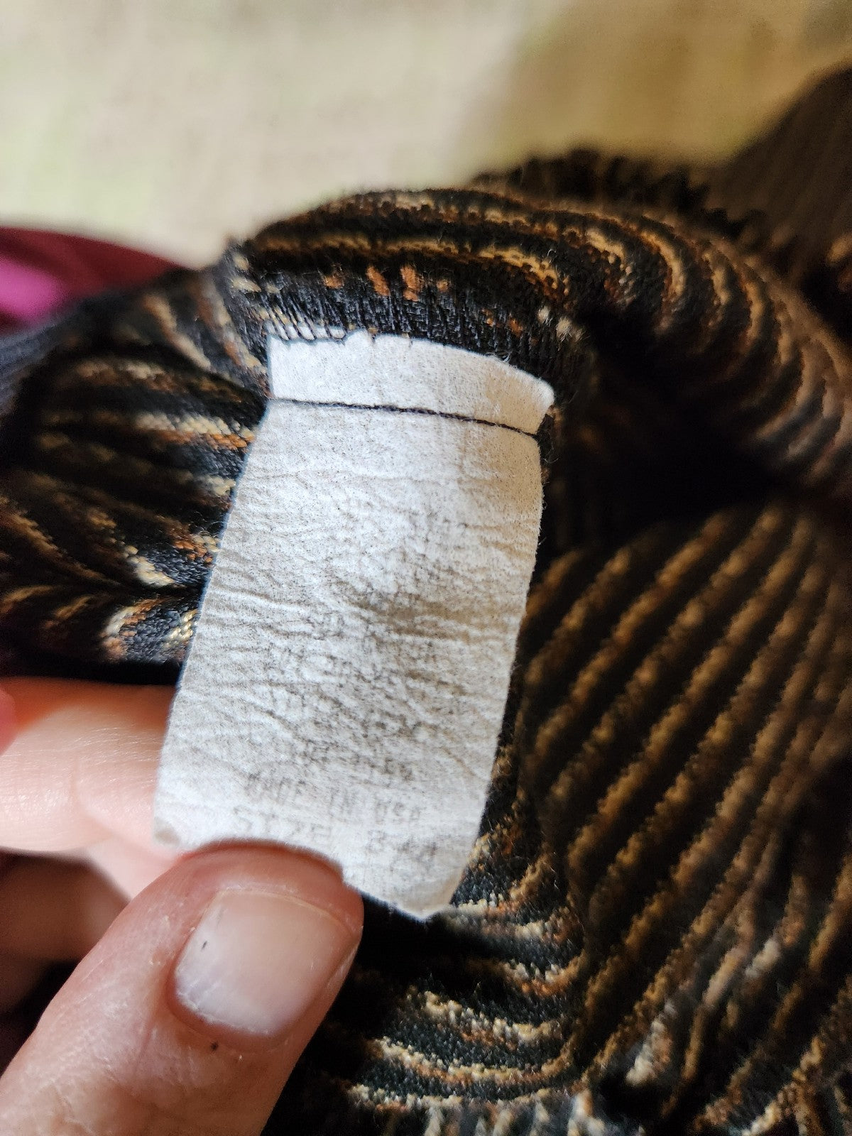 80s Brown Striped Pants