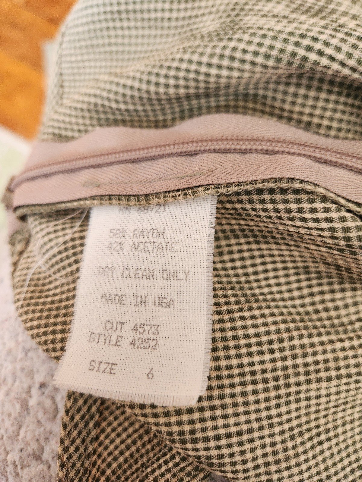 90s Tan and Green Plaid Maxi Dress with Jacket
