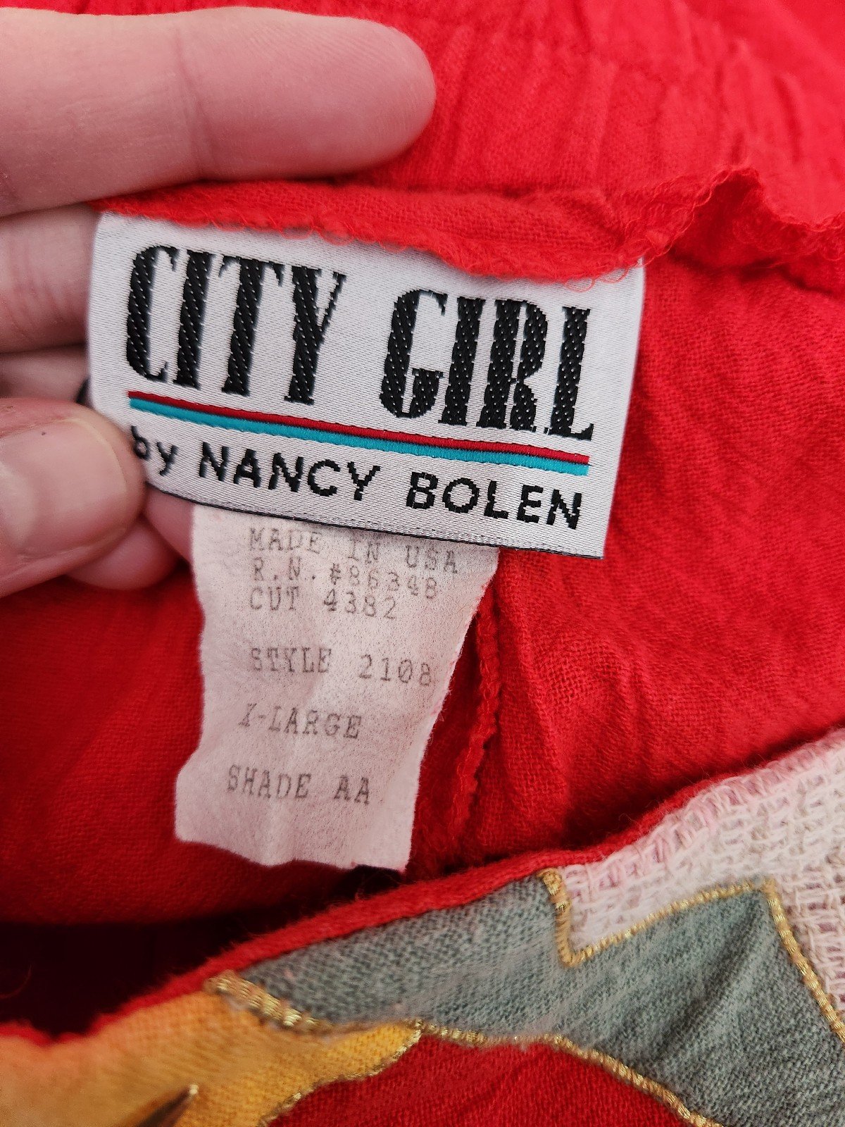 90s Red Cotton Shorts