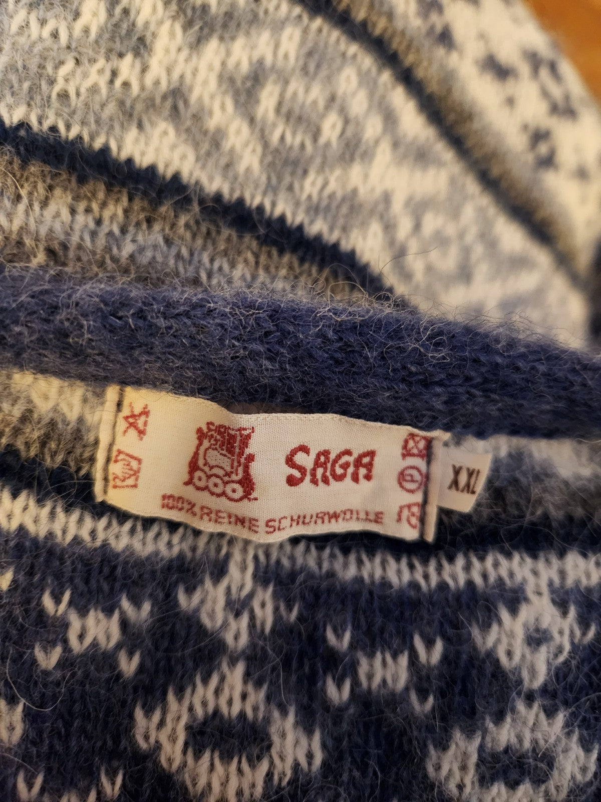 90s Blue and Gray Wool Sweater Vest