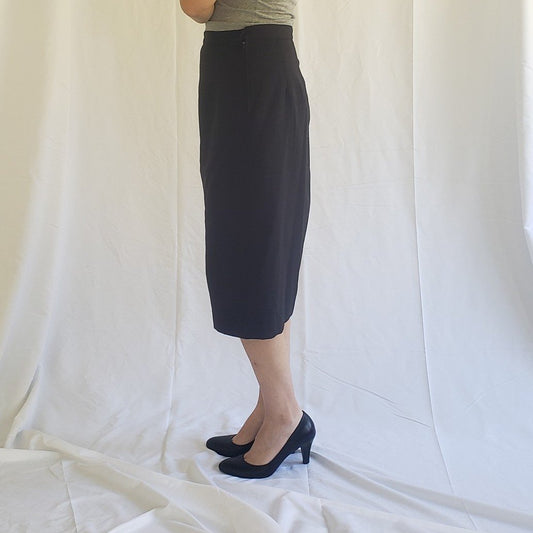 80s/90s Black Pencil Skirt