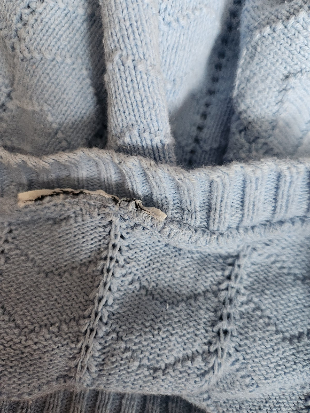 80s Baby Blue Short Sleeve Sweater