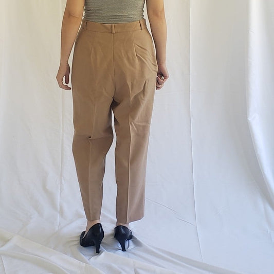 90s Tan Wool Trousers