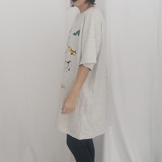 90s Shoe Theme Novelty Sleep Shirt