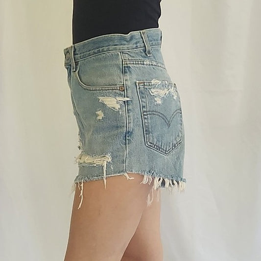 90s Levi's 550 Distressed Cut Off Shorts