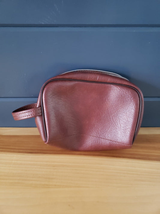 Vintage Faux Leather Cosmetics Bag