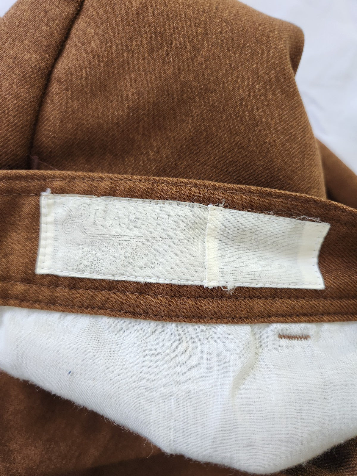 90s Brown Haband Pleated Trousers