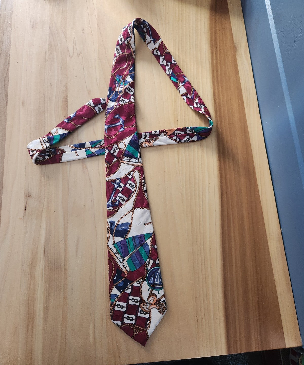 90s Red Nautical Tie