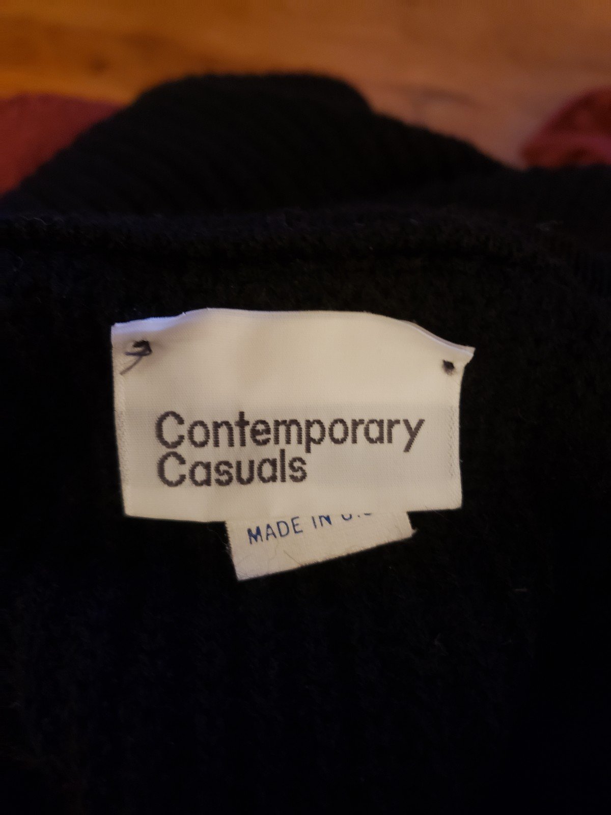 80s Black Acrylic Sweater Vest