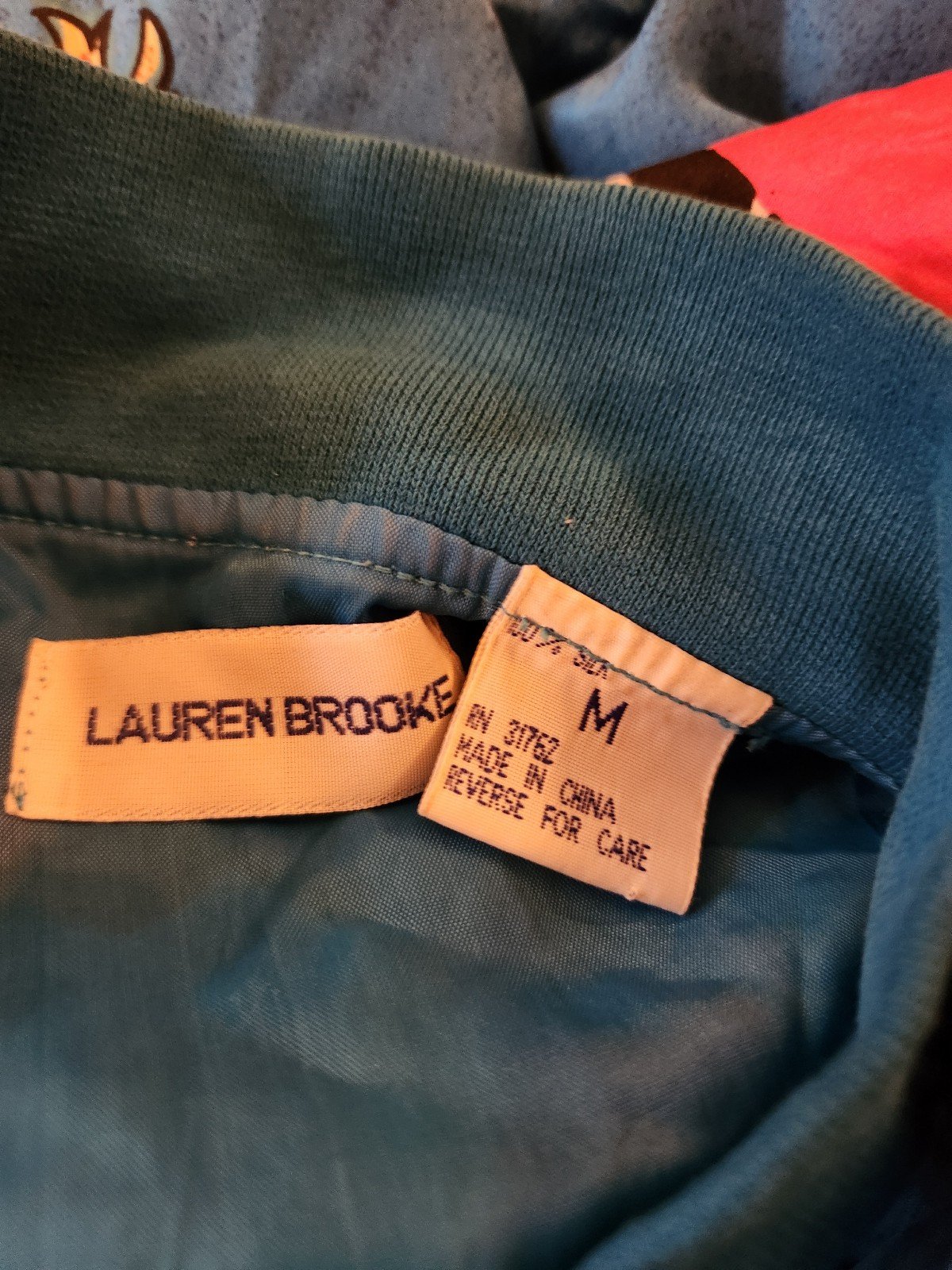 80s Blue and Pink Silk Windbreaker