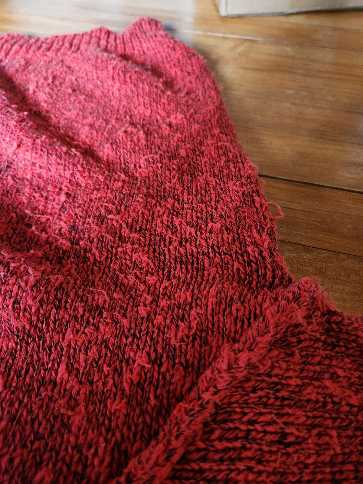 80s Red and Black Collared Sweater