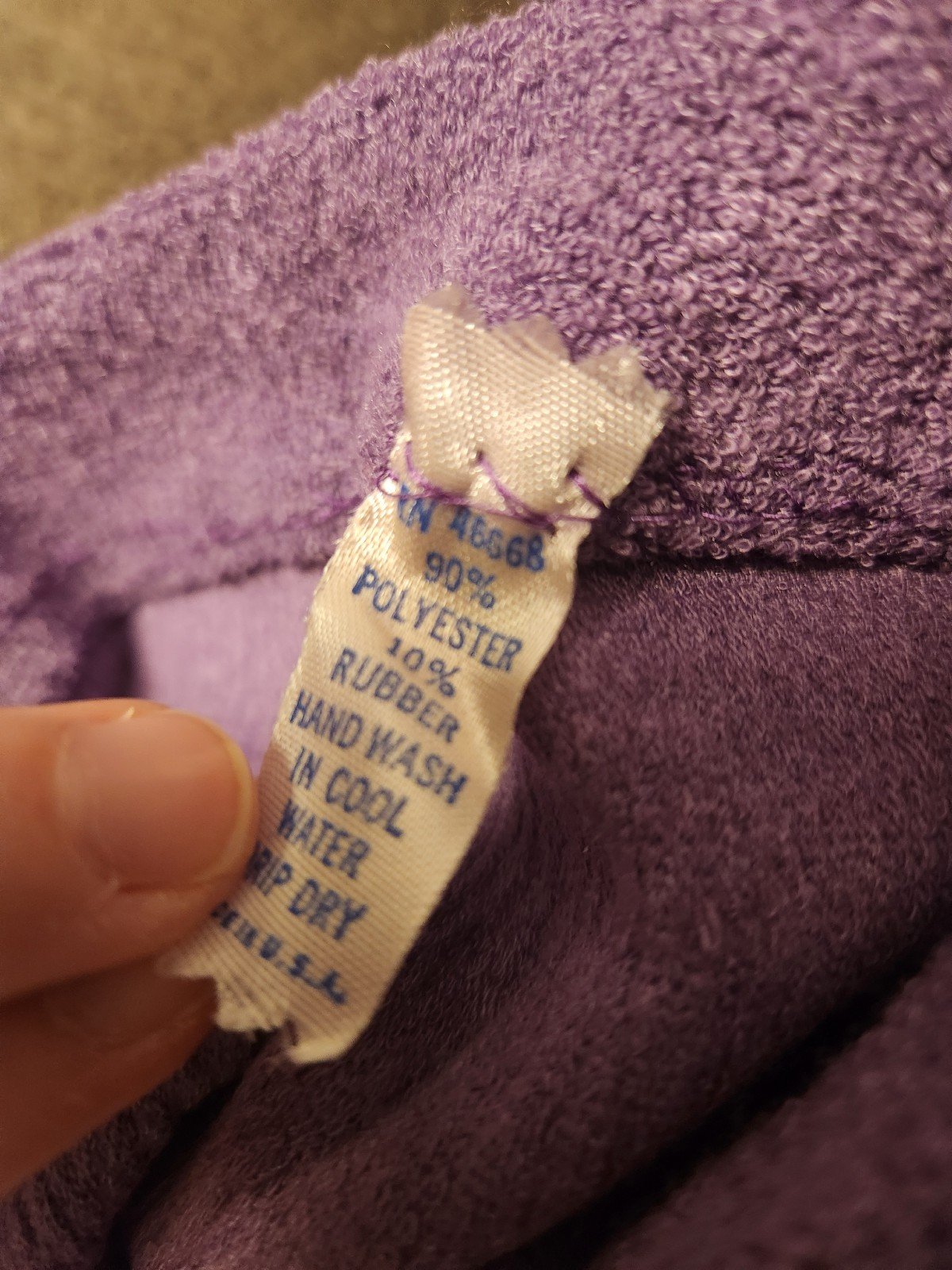 70s Purple Terrycloth Tube Top