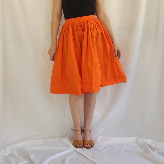60s/70s Home Made Bright Orange Skirt