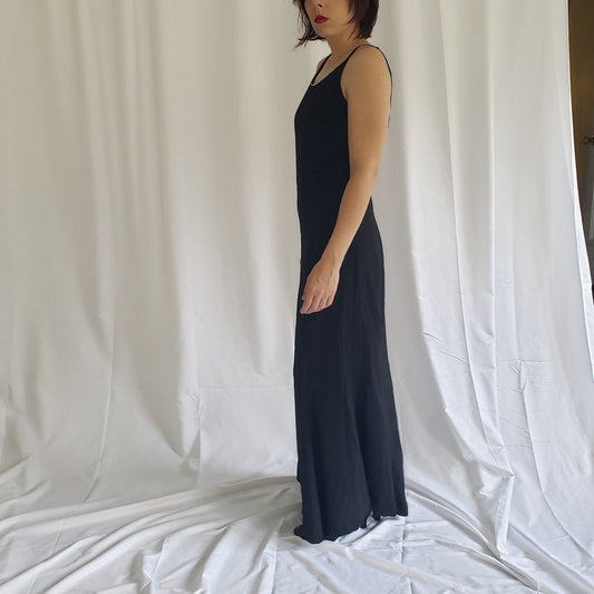 Y2K Jessica McClintock Black Slinky Gown