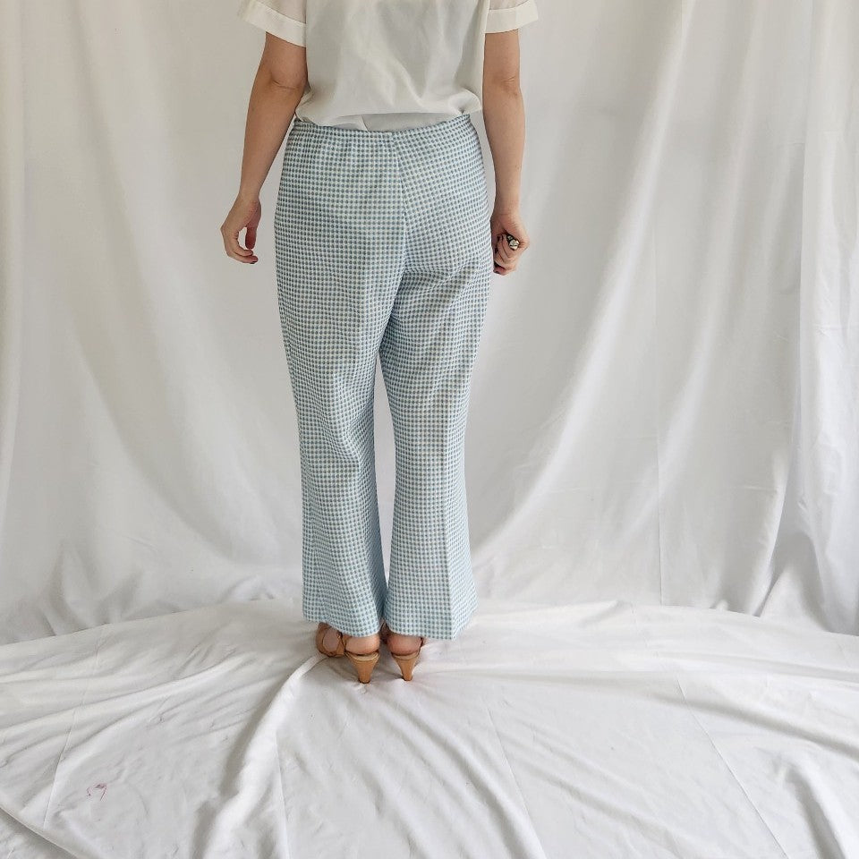 70s White and Blue Dotted Leisure Set