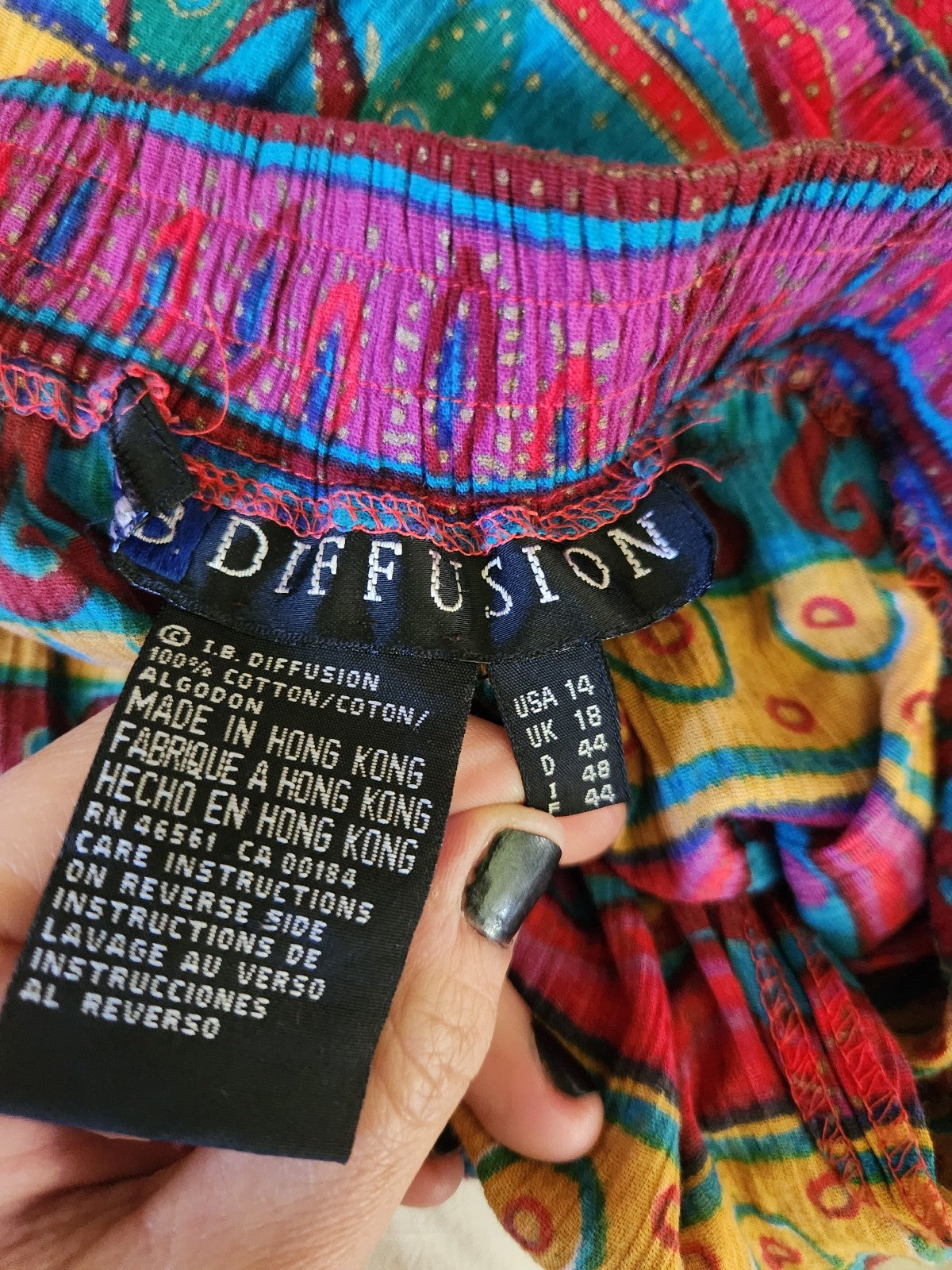 90s IB Diffusion Colorful Cotton Skirt