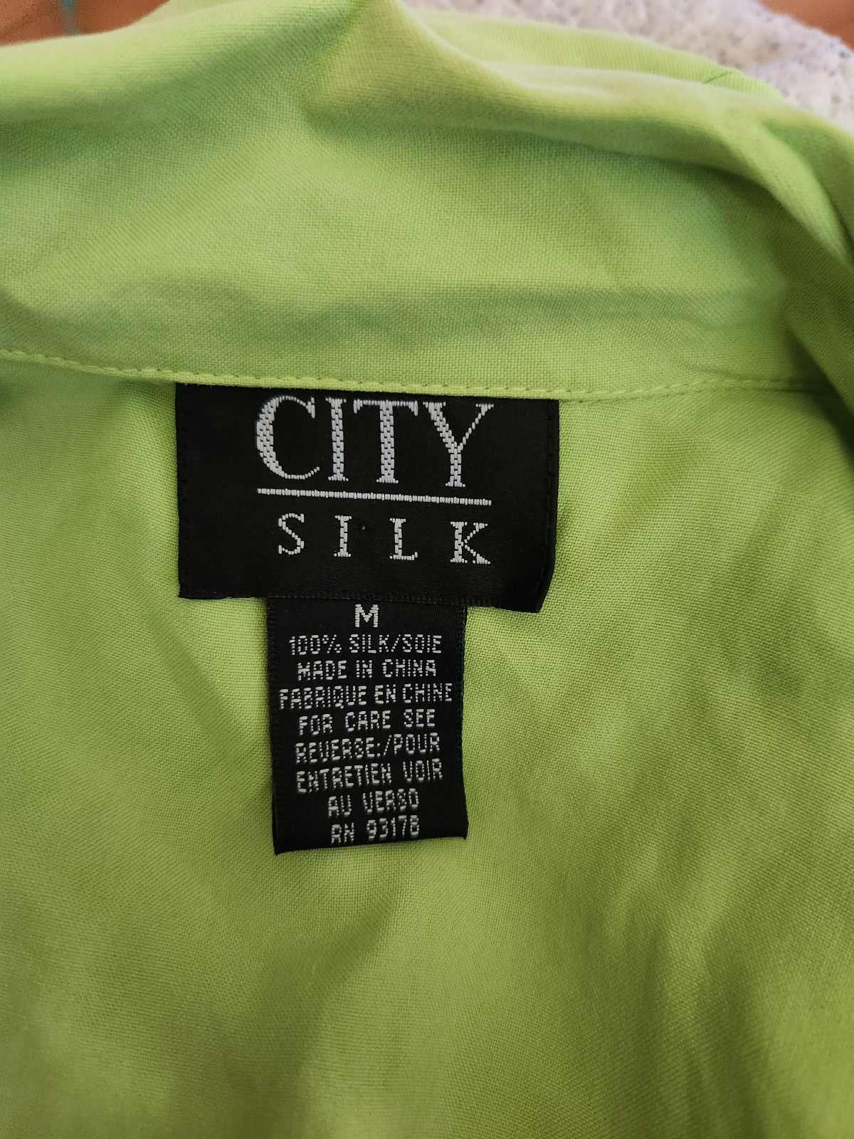 90s/Y2K Lime Green Silk Sleeveless Top
