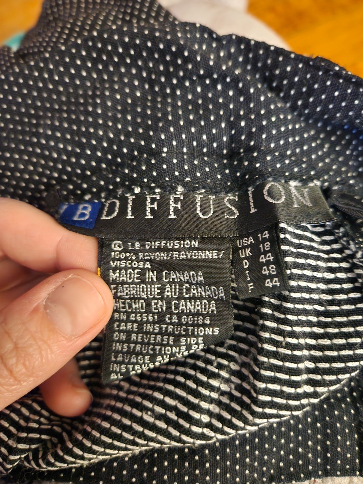 90s Black and White Polka Dot Rayon Trousers