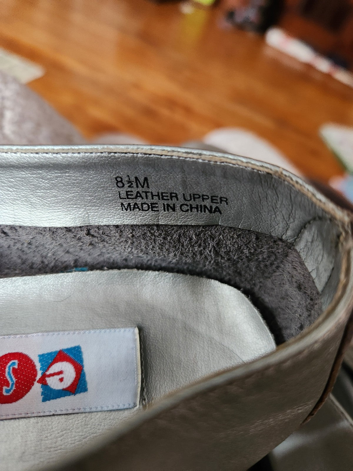 80s Silver Leather Loafers