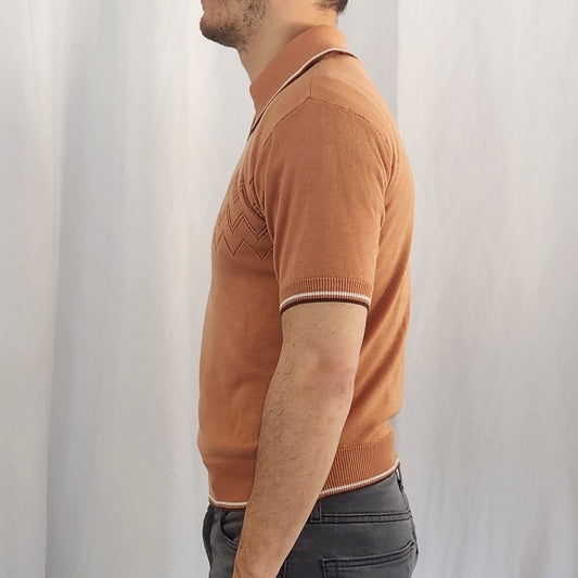 70s Tan Knit Shirt